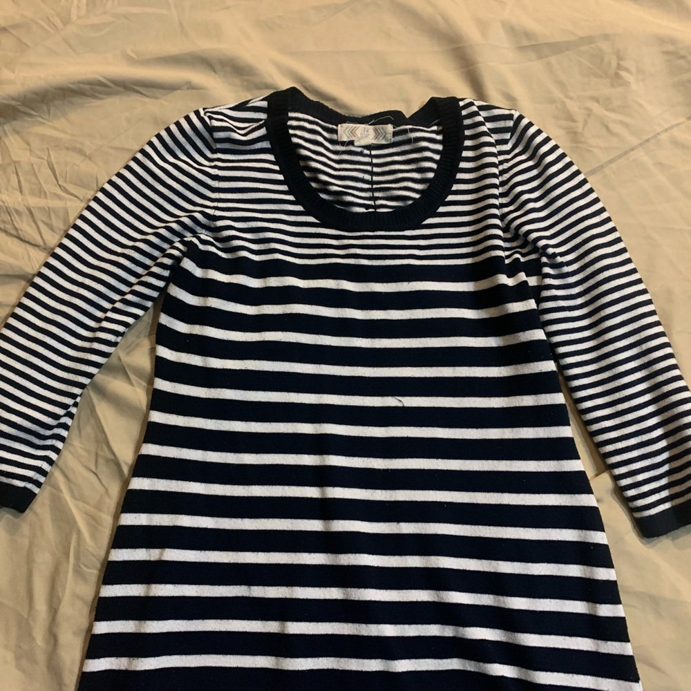 Pink Rose Striped Sweater Dress - Picture 3 of 10